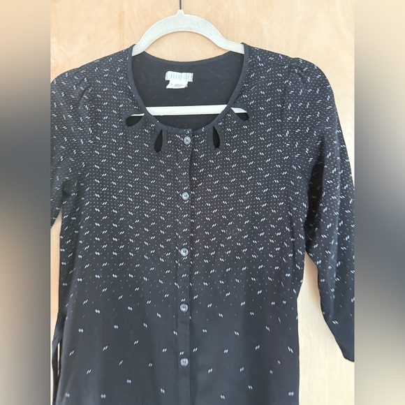 Anthropologie Cooperative Black Button-Up Dress: Eligible 3/$25 - Picture 6 of 11